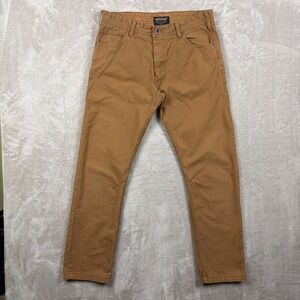 Threadbare Jeans Denim Mens 36R Tobacco Brown Straight Leg Denim Pants Rugged